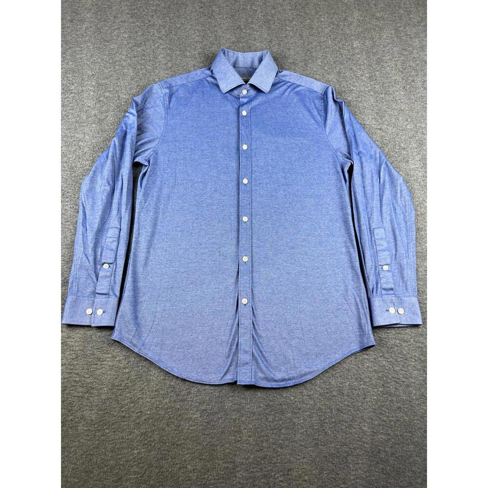 Michael Kors Slim Fit Men's Dress Shirt Blue Size Medium